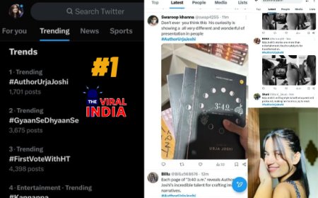 Trending: #AuthorUrjaJoshi trends at #1 in India on X - People express their appreciation for India's youngest bestselling female author
